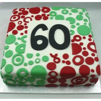 Number - Fondant Cake with Circles